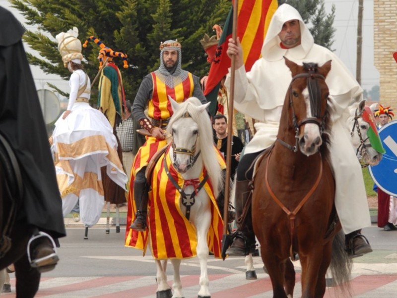 Recreació històrica de l'entrada de Jaume I al municipi. ARXIU