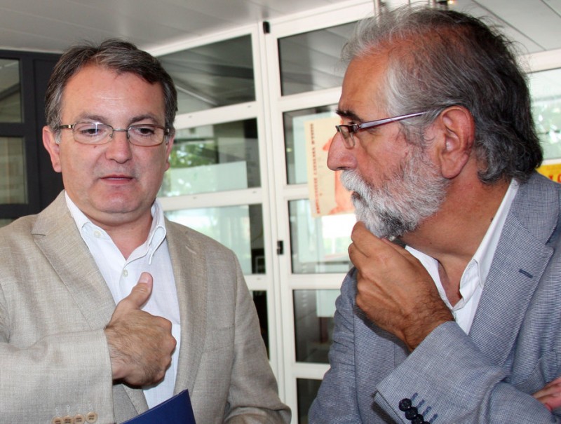 Joan Rotger i Vicenç Villatoro, aquest dilluns a la Universitat Catalana d'Estiu GUILLEM SANCHEZ / ACN