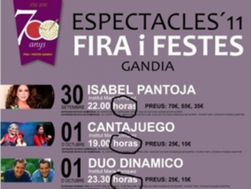 Cartell anunciador d ela Fira. CEDIDA