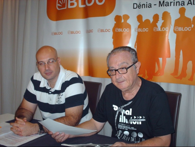 Els dos representants del Bloc en conferència de premsa. ARXIU