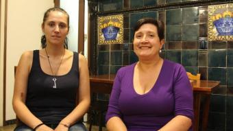 L'Helena i la Ruth, les dues dones que han impulsat i avui manegen les pensions Pérez-Borràs.  LLUÍS SERRAT