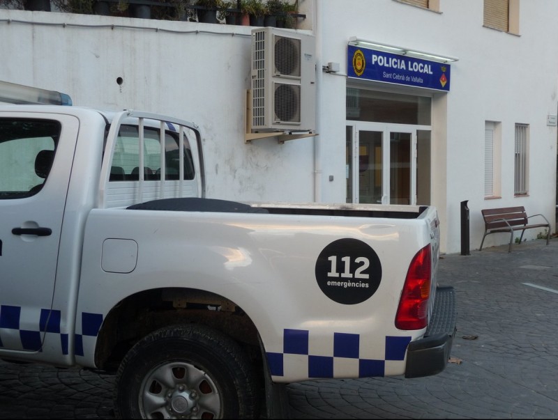 Imatge de les instal·lacions de la policia local de Sant Cebrià de Vallalta. T.M