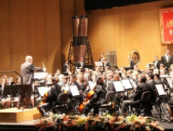 La banda Simfònica Unió Musical de Torrent al concert de l'Auditori. EL PUNT AVUI