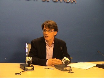 Josep M Moya a la sala de premsa de l'Ajuntament de Gandia. ARXIU