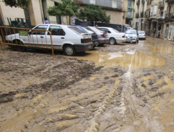 Carrers de Tortosa afectats per les fortes pluges DIMAS BALAGUER