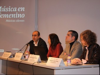 Mesa de presentació del projecte de les dones compositores al Conservatori. CEDIDA