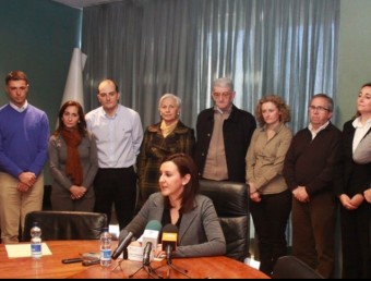 Darrera conferència de premsa de Mª José Català com a alcaldessa. J.ESTEVE