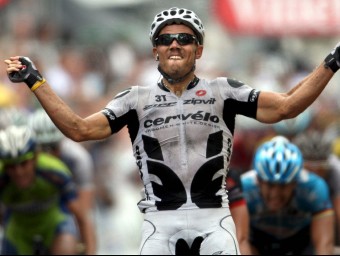 Thor Hushovd es va imposar en la sisena etapa del Tour del 2009 que va acabar a Montjuïc EFE