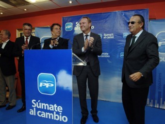 Alberto Fabra i Carlos Fabra en un acte del PP durant la campanya electoral. ARXIU