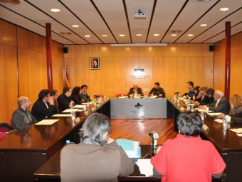 Un moment del ple del Consell del Ripollès, celebrat anit. EL PUNT AVUI