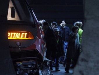 Xoc entre un Talgo i un tren de Rodalies, el gener passat, entreEl Clot i Arc de Triomf ORIOL DURAN