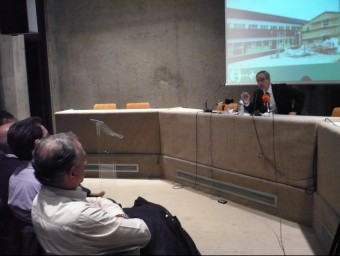 L'alcalde, Josep Mayoral, a la presentació que va fer al Museu de Granollers. E. FERRAN