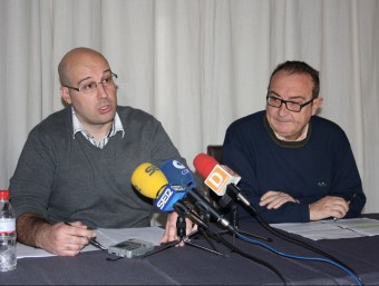 Josep Crespo i Sebastià García en conferència de premsa. CEDIDA