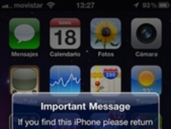 Exemple de l'aplicació on apareix un missatge demanat contactar amb el propietari per retornar l'aparell ARXIU