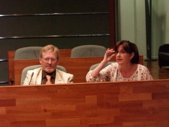 El regidor i la regidora de Compromís als escons municipals. ESCORCOLL