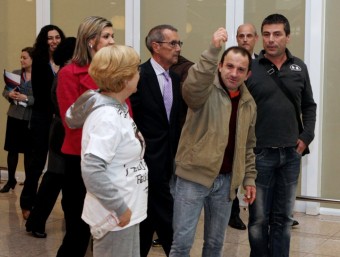 Oscar Sánchez, a la seva arribada a l'aeroport de Barcelona ORIOL CAMPUZANO / ACN