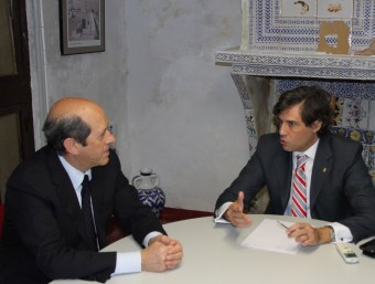 Lorenzo Agustí amb el president del València en una reunió celebrada el gener passat. ARXIU EL PUNT-AVUI