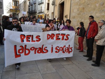 Manifestació que ha recoregut alguns carrers de Morella el 29M. CEDIDA
