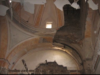 Estat de la Capella de l'Assumpció en l'ermita de Sant Vicent. CEDIDA