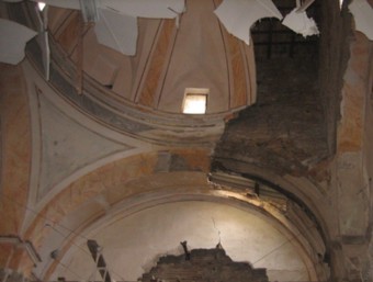 Cúpula de la capella de l'Assumpció de l'ermita de sant Vicent. CEDIDA