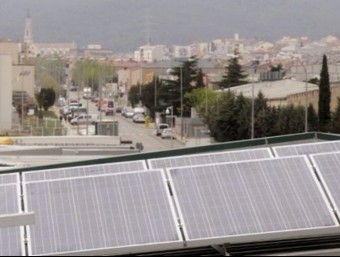 Una imatge de les plaques solars instal·lades