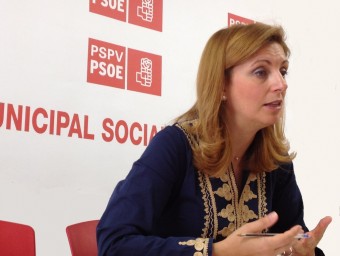 Empar Marco en la seua del grup municipal socialista. EL PUNT-AVUI