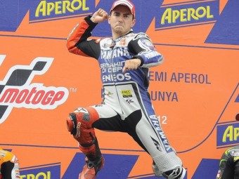Lorenzo, eufòric al podi del Circuit de Catalunya LLUÍS VERT