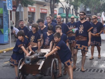 Imatge d ela trabucada de la plaça major de l'any passat. EL PUNT-AVUI