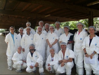 Veterinaris de la Unió Europea van visitar Can Feliu, considerada una de les millors explotacions del país. EL PUNT AVUI