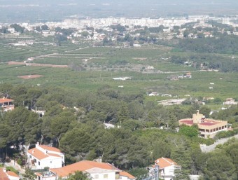 Vista d'Alzira des de l'urbanització de Sant Bernat. ARXIU
