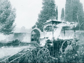 El carro funerari que es va cremar amb el gran incendi de l'any 1986 MIQUEL RUIZ
