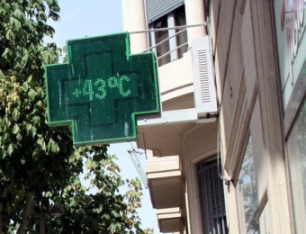 Un termòmetre a Lleida marcava 43 graus aquest cap de setmana passat ACN