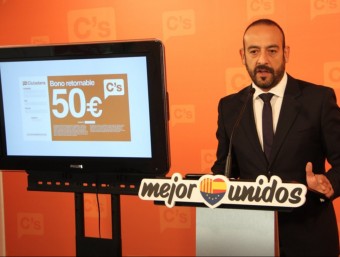 El portaveu de C's, Jordi Cañas, aquest dimecres en roda de premsa ACN