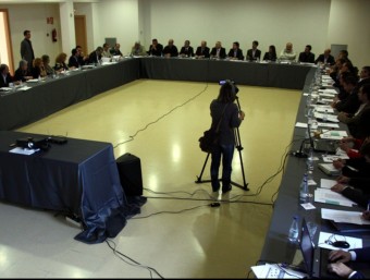 Reunió d'alcaldes, ahir, a Montornès del Vallès ACN