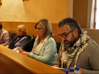 Els regidors de Compromís en una sessió plenària municipal. ESCORCOLL