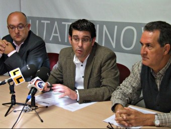 Jorge Rodríguez, Josep Francés i Manuel Ruiz en conferència de premsa. CEDIDA
