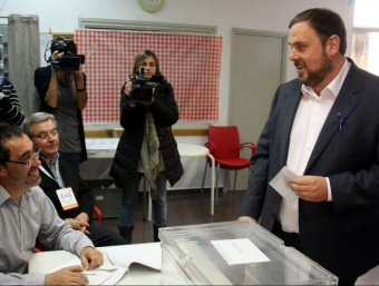 Oriol Junqueras ha votat a les 10 del matí a Sant Vicenç dels Horts ACN