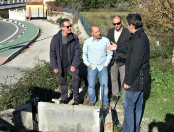 D'esquerra a dreta Manuel Ruiz, Pepe Pla, Miquel Vanyó i el tècnic de serveis socials Joan Torró. CEDIDA