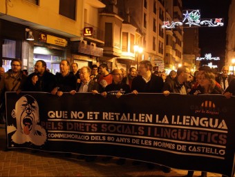 Manifestació de l'any passat pels carrers de Castelló de la Plana. ACN-JOSEP SOLER
