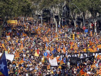 El procés sobiranista de Catalunya i mobilitzacions ciutadanes com la manifestació de la Diada han posat el país en l'òptica dels mitjans d'arreu del món.  ORIOL DURAN