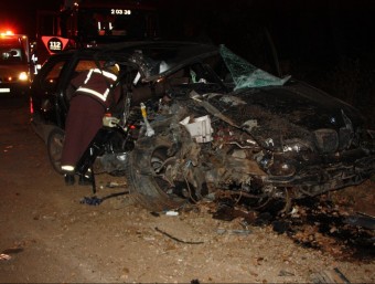 L'estat en què va quedar el tot terreny BMW en el que circulaven les víctimes, el passat 18 de gener XAVIER PI (ACN)