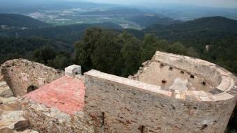 Una imatge des del castell de Sant Miquel, al límit dels termes de Girona i Celrà. JOAN SABATER
