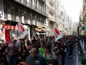 Aspecte d ela manifestació de València, EL PUNT AVUI