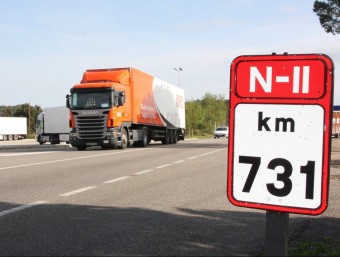 Entra en vigor la prohibició de pas de camions de gran tonatge per la N-II ACN