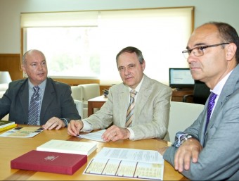Martines, Ferrando i Palomar en la passada reunió. UA