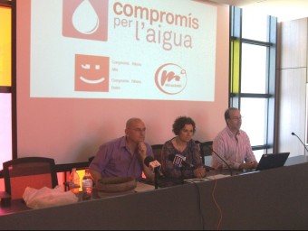 Conferència de premsa dels representants de Compromís per l'Aigua. EL PUNT AVUI