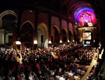 Un dels concerts d'orgue de la primera edició del festival a Santa Maria. PERE MASRAMON
