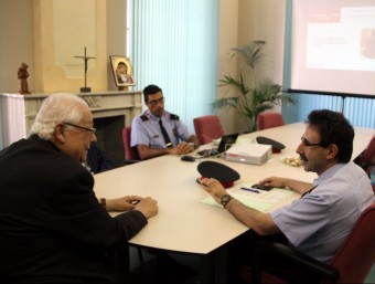 Padró, Belenguer i Pardo , durant la reunió de balanç del pla ACN