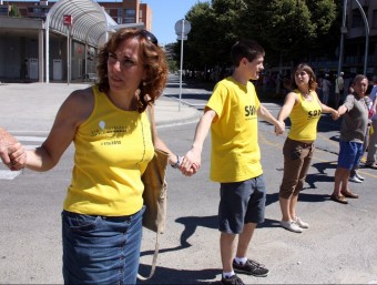 Assaig de la cadena humana de la Via Catalana per la Independència. BELMEZ, MARIA/ ACN