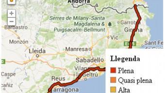 Una imatge del mapa de la Via Catalana